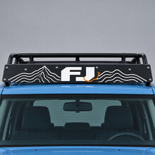 Adesivo in vinile paravento per portapacchi da tetto Contour Horizon per Toyota FJ Cruiser 2014_2