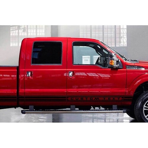 Adesivo in vinile a strisce laterali con scritte per Musclecar F-250 Super Duty