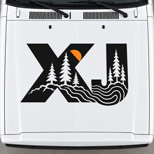 Adesivo in Vinile Lettera Forest XJ Sport per Cofano Jeep Cherokee 1999_2
