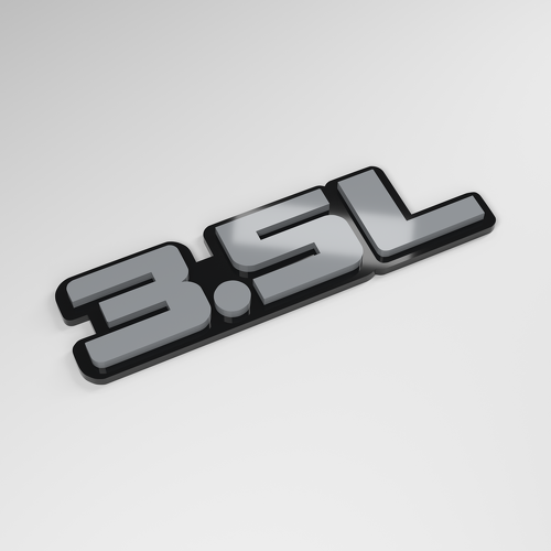 3.5L Badge Auto 3D in Acrilico_1