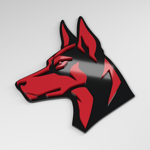 Distintivo Auto Acrilico 3D Doberman_3