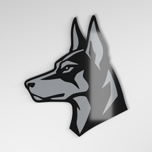 Distintivo Auto Acrilico 3D Doberman_4