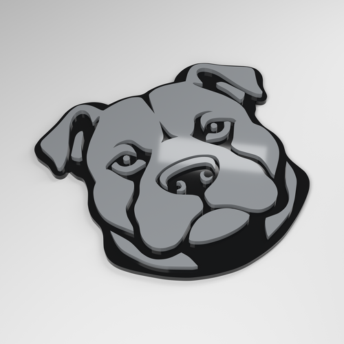 Distintivo Auto in Acrilico 3D Pit Bull