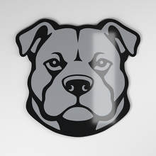 Distintivo Auto in Acrilico 3D Pit Bull_4