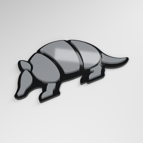 Distintivo Auto 3D in Acrilico Armadillo_1
