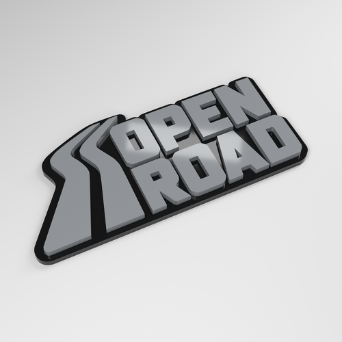 Targa Auto Acrilica 3D Open Road_1