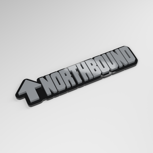 Distintivo Auto 3D Acrilico Direzione Nord_1