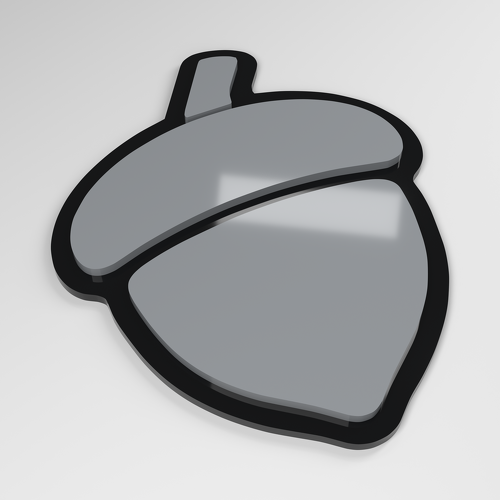 Distintivo Auto 3D in Acrilico Acorn_1