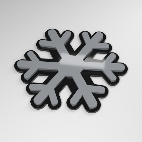 Distintivo Auto 3D Acrilico Fiocco di Neve_1