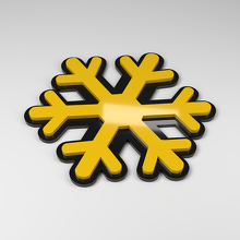 Distintivo Auto 3D Acrilico Fiocco di Neve_2