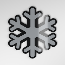 Distintivo Auto 3D Acrilico Fiocco di Neve_4