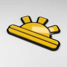 Distintivo Auto in Acrilico 3D Sunrise_2