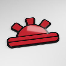Distintivo Auto in Acrilico 3D Sunrise_3