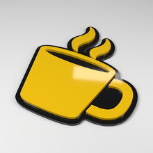 Distintivo Auto 3D in Acrilico Tazza da Caffè_2