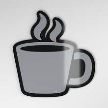Distintivo Auto 3D in Acrilico Tazza da Caffè_4