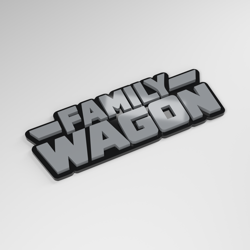 Distintivo Auto 3D in Acrilico Family Wagon_1