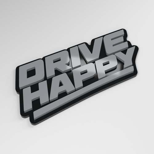 Drive Happy 3D Stemma Auto in Acrilico_1