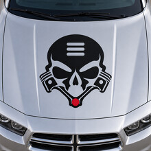 Adesivo in Vinile Piston Skull SE Cofano per Dodge Charger 2014_2
