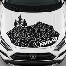 Adesivo in vinile Forest Relief Adventure Hood per Toyota RAV4 2019_2