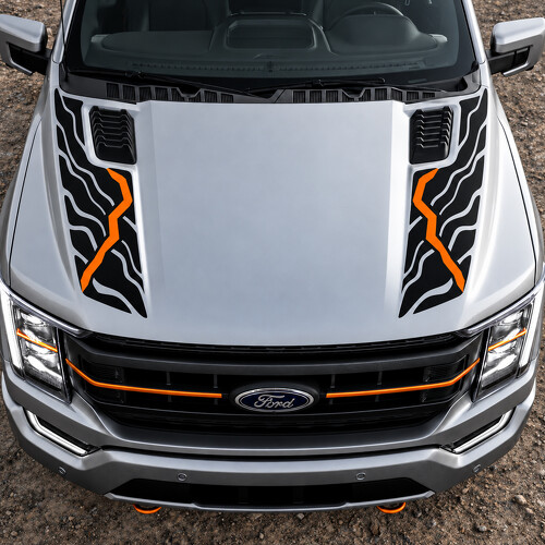 Adesivo in Vinile Contorno Guasto per Cofano Ford F-150 Tremor 2021_1