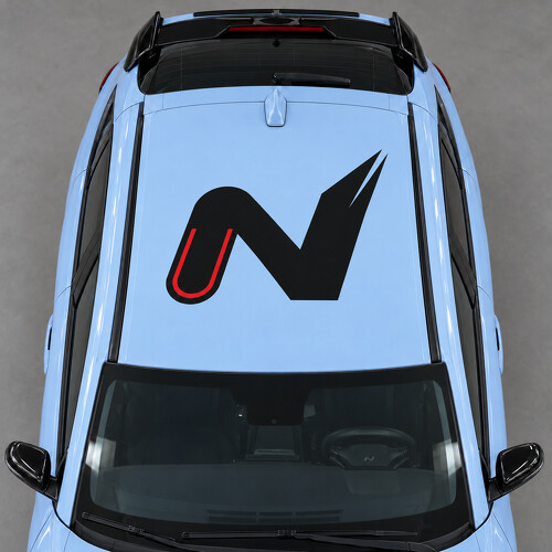 Adesivo in vinile N Apex per tetto per Hyundai Kona N 2022_1