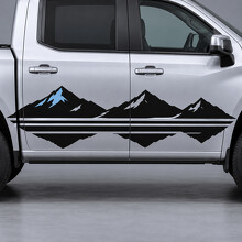 Adesivo decalcomania laterale Summit Reflection Mountain Stripes per Chevrolet Silverado 1500 LT Crew Cab T1XX 2022–2026_2