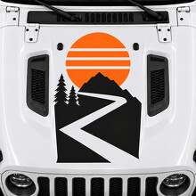 Adesivo Vinile Switchback Sundisc per Cofano Jeep Wrangler Unlimited Rubicon JL 2018–2026_2
