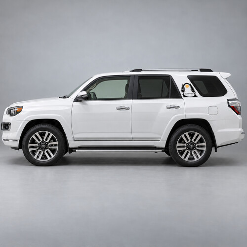 Adesivo in Vinile Cornice Distintivo Forestale per Montante Toyota 4Runner Limited N280 2014–2024_1