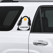 Adesivo in Vinile Cornice Distintivo Forestale per Montante Toyota 4Runner Limited N280 2014–2024_2