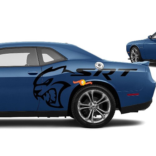 Set adesivi laterali in vinile stile Hellcat per Dodge Challenger