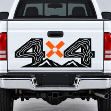 Adesivo in Vinile per Portellone Quattro Ruote Contorno per Dodge Dakota Sport 4x4 Club Cab AN 1997–2004_2