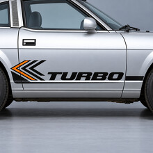 Adesivo in Vinile con Strisce Chevron Turbo per Porta Laterale per Datsun 280ZX Turbo S130 Coupé T-Top Due Posti 1982_2