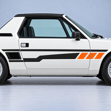 Strisce Forked Belt Adesivo in Vinile per Porta Laterale per Bertone X1/9 1500 Targa Nordamericana 1985_2