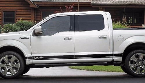 Kit di decalcomanie in vinile con scritte laterali Roush per musclecar truck 2016