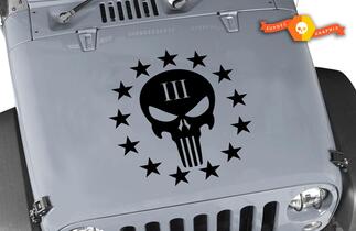 Jeep Wrangler Punisher III vinile cappuccio decalcomania 20 
