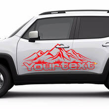 Adesivi Laterali in Vinile Stile Montagne Set per Jeep Renegade 3