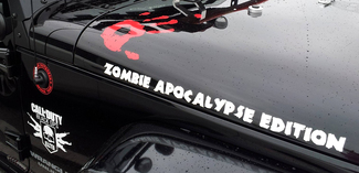 2 Zombie Apocalypse Edition Call Of Duty Black ops Wrangler Rubicon Decalcomanie mano Zombie kit jeep