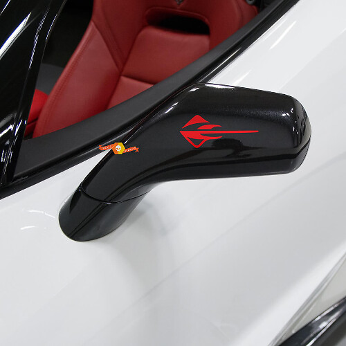 Adesivi in vinile per specchietti laterali con logo Stingray per Chevrolet Corvette C7