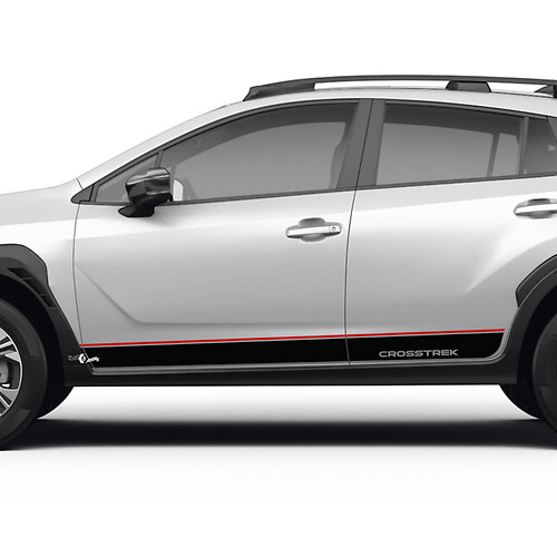 Pannello a bilanciere Stripes a strisce laterali per Suba Crosstrek Decals Vinil Decals Graphics 2 Colori
