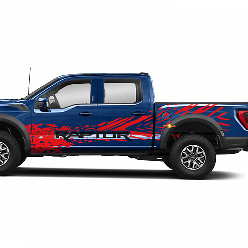 Enormi porte laterali camion splash raptor decal sticker avvolgimento per ford f-150 rapace
