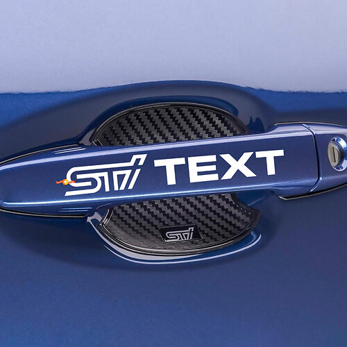 4pcs STI Auto Dish Port Hand Decal Decal Vinil Car Adesivo per Suba

