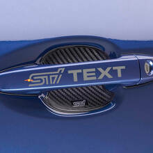 Set di Adesivi in Vinile Personalizzati per Maniglia Porta Stile STI per Subaru 2