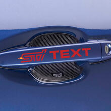 Set di Adesivi in Vinile Personalizzati per Maniglia Porta Stile STI per Subaru 3