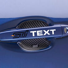 Set di Adesivi in Vinile Personalizzati per Maniglia Porta Stile STI per Subaru 4