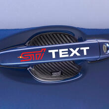 Set di Adesivi in Vinile Personalizzati per Maniglia Porta Stile STI per Subaru 5