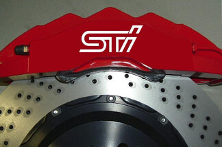 8 X STI Subaru Pinza Freno Decalcomanie Adesivi Vinile Emblema Grafica Auto
