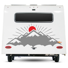 Adesivo Camper Montagne e Sole Adesivi in vinile per roulotte, camper, furgoni e auto.
 2