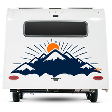 Adesivo Camper Montagne e Sole Adesivi in vinile per roulotte, camper, furgoni e auto.
 3
