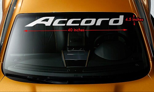 HONDA ACCORD Parabrezza Striscione Vinile di Lunga Durata Premium Decal Sticker 40