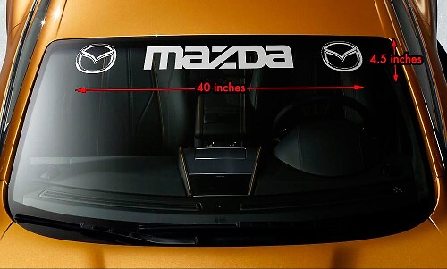 MAZDA STYLE #3 Parabrezza Banner Vinyl Long Last Premium Decal Sticker 40